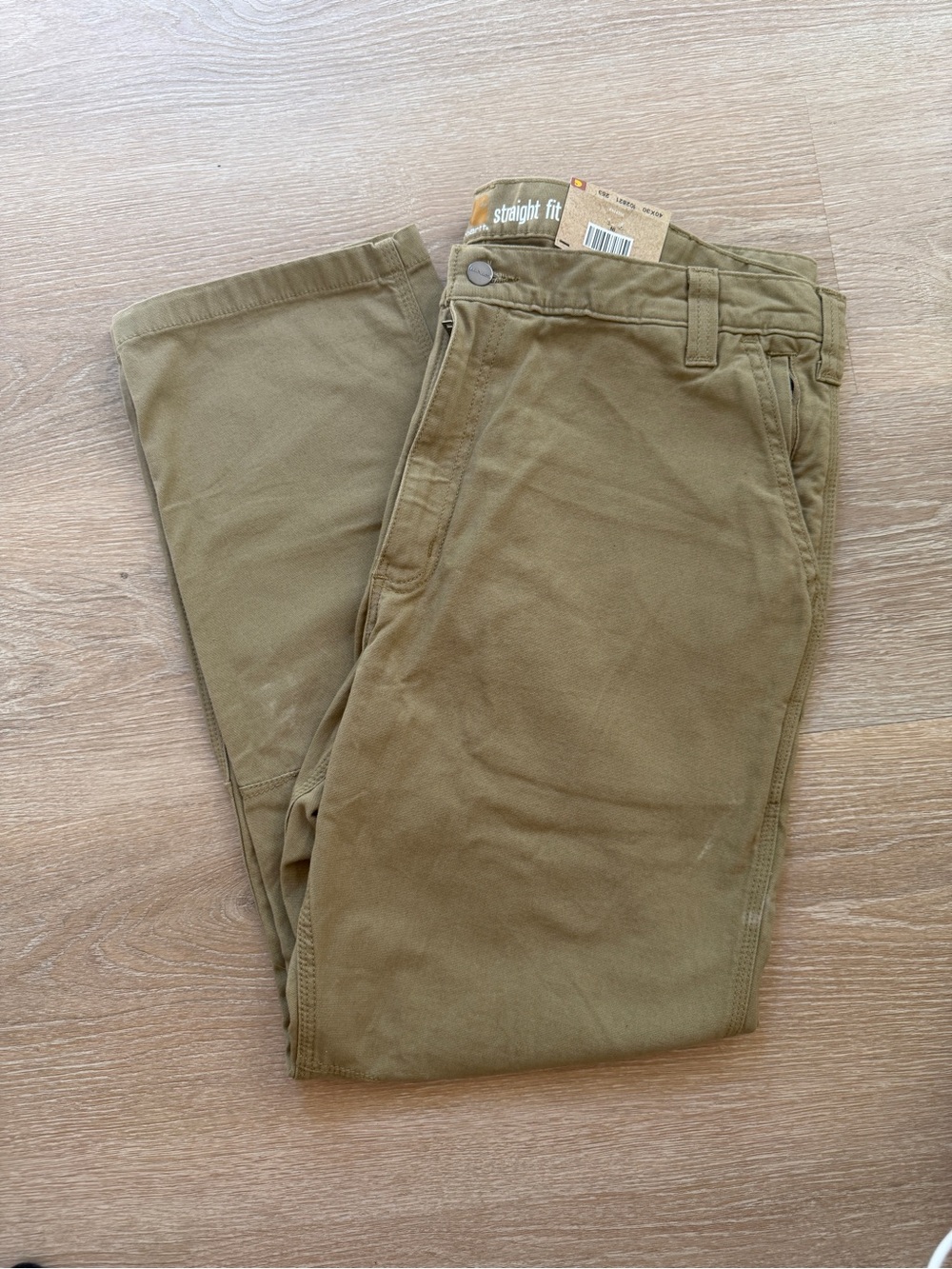 Carhartt Straight Fit Men’s Rugged Flex Khaki / Tan Work Pants 40x30